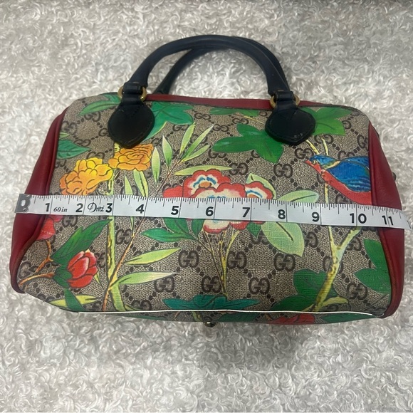 Gucci Multicolor GG Blooms Supreme Canvas and Leather Boston Bag - Picture 11 of 16